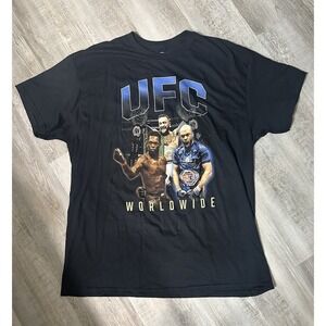 NWOT! UFC Worldwide Shirt MENS XL Black Licensed Graphic Tee 100% Cotton